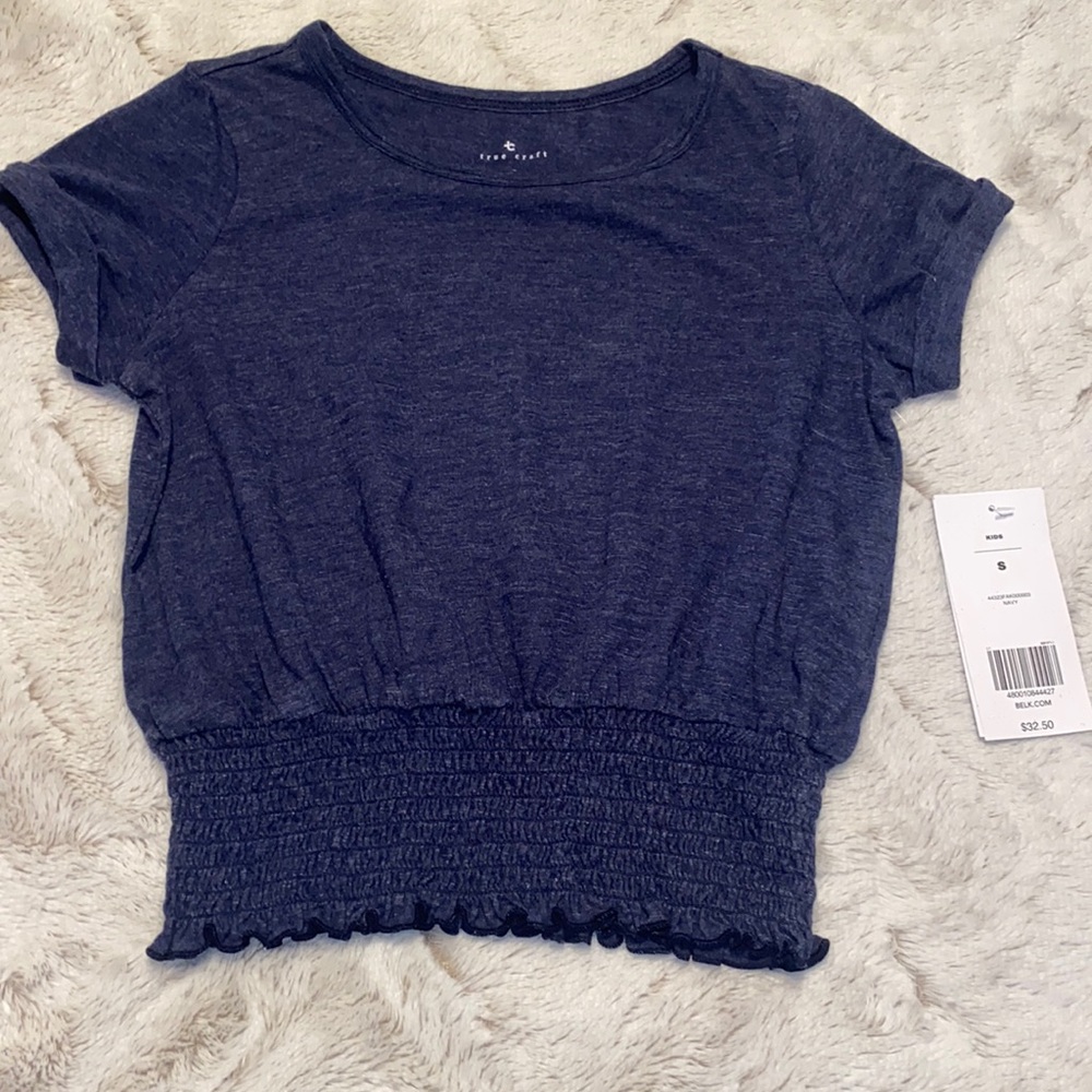 NWT Girls navy shirt